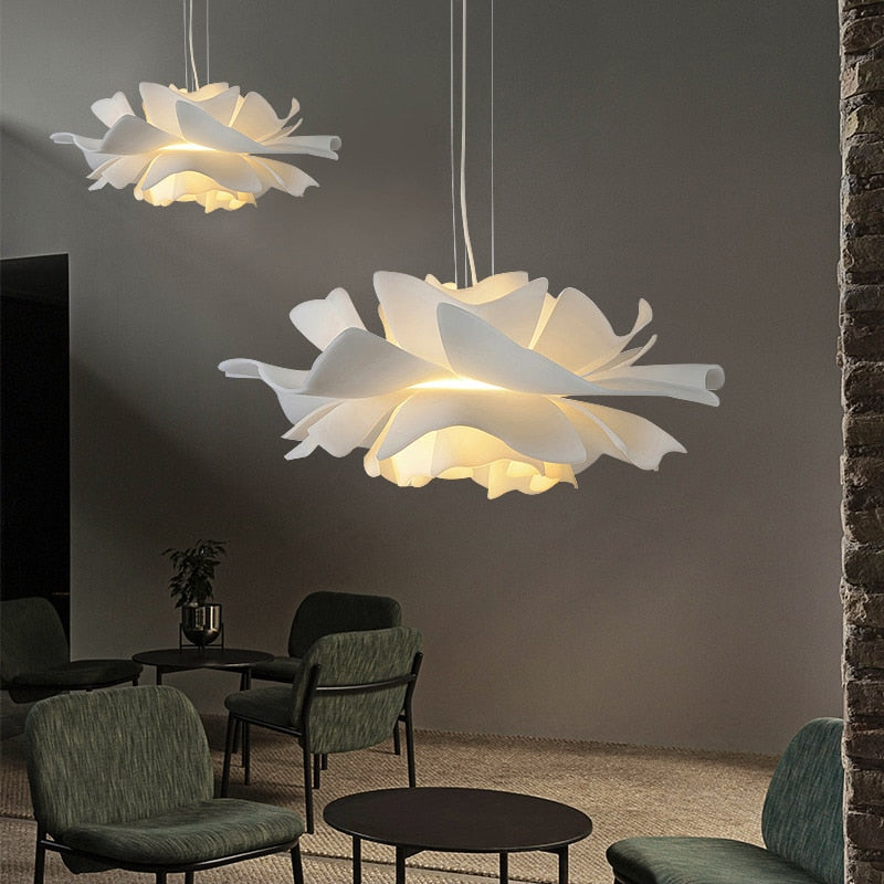 Flower pendant deals lamp