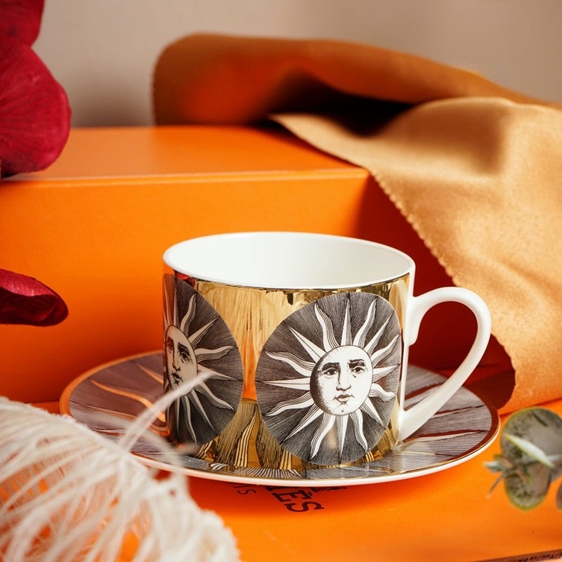 Unique Elegant Gold - Creative Coffee Cup and Saucer Set