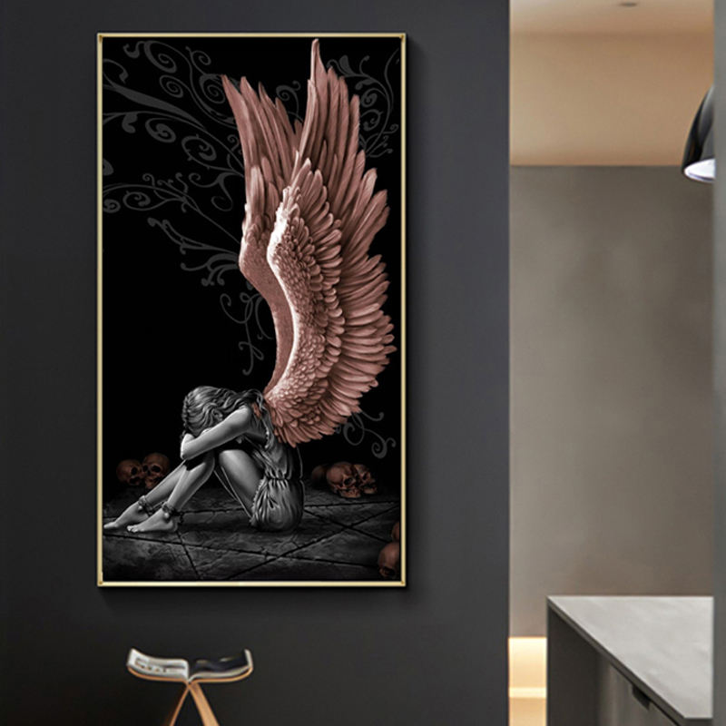 Wings of Dichotomy: Devil or Angel Art Wall Poster