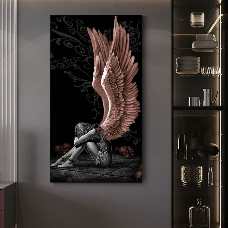 Wings of Dichotomy: Devil or Angel Art Wall Poster