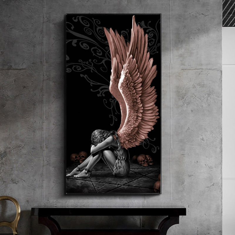 Wings of Dichotomy: Devil or Angel Art Wall Poster