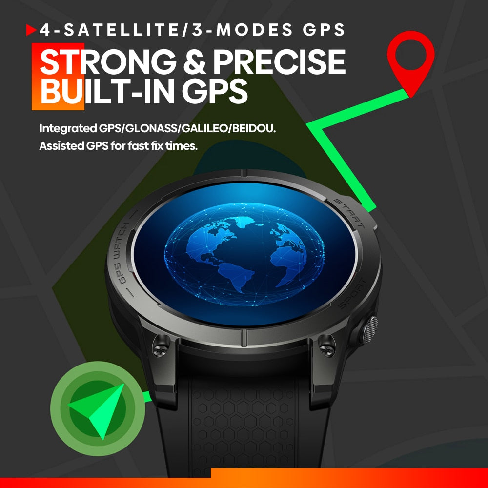 Zeblaze Stratos 3 Premium Ultra HD AMOLED Display GPS Smart Watch