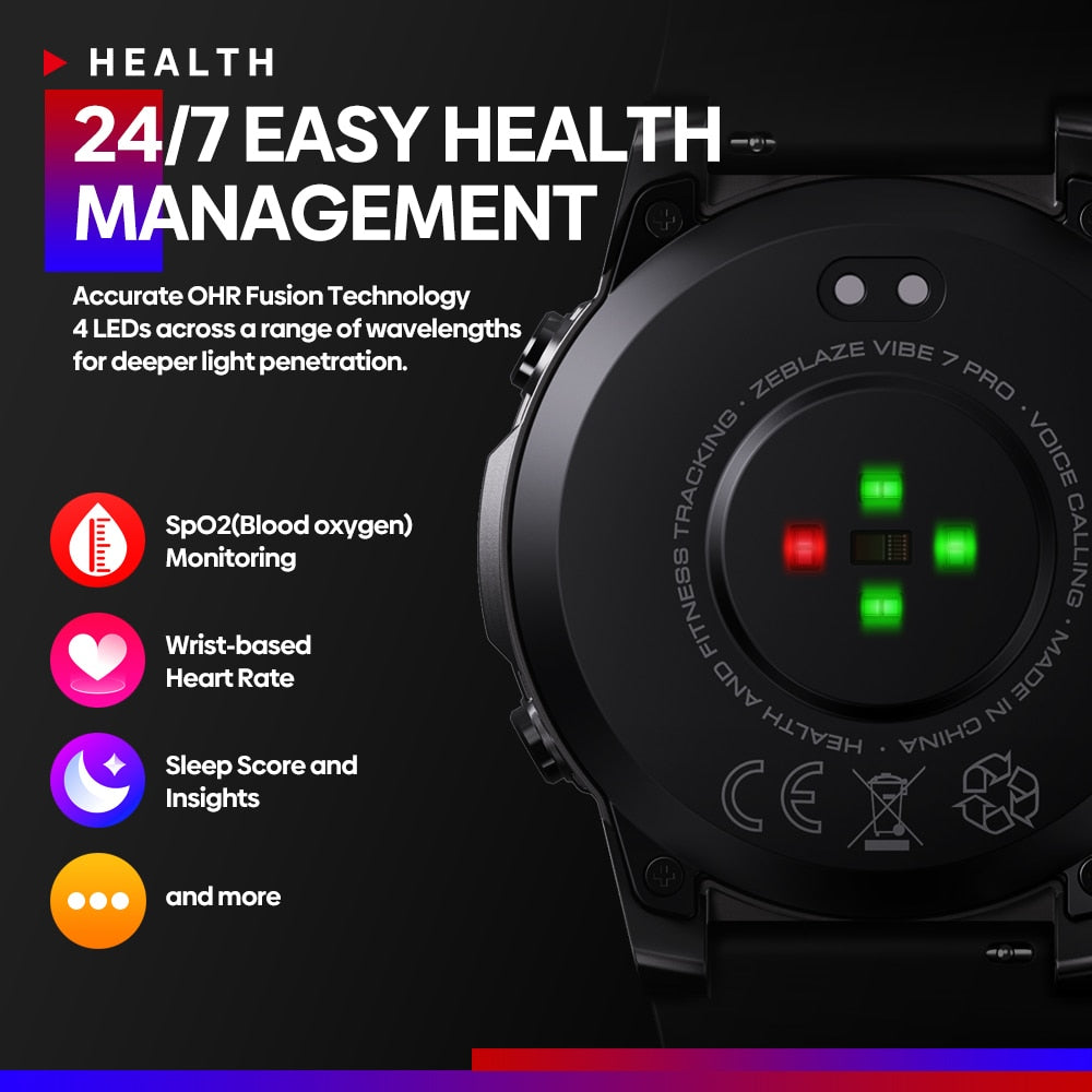 Zeblaze Vibe 7 Pro Military-grade Toughness AMOLED Display Smart Watch