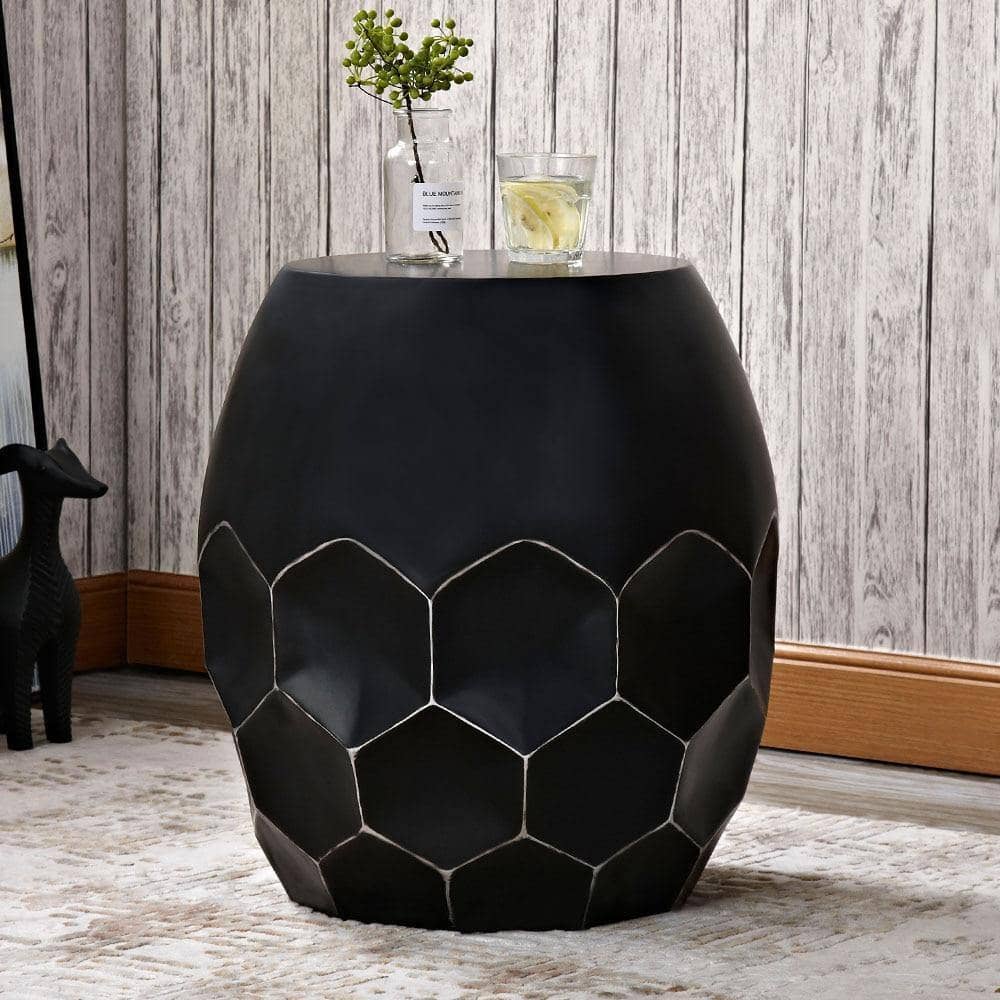 Accent Drum Coffee Table - Stylish Round Side Table for Your Living Room