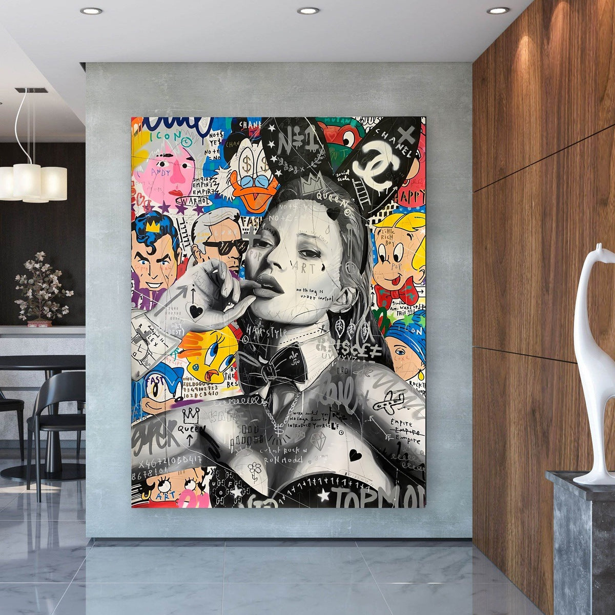 Bunny Kate Moss: Fashion Model Graffiti Pop