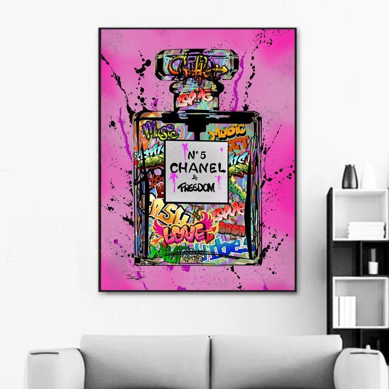 Captivating Fusion: Chanel No. 5 by Freedom Graffiti