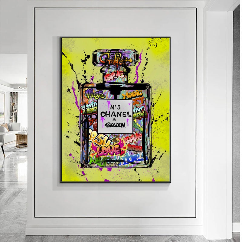 Captivating Fusion: Chanel No. 5 by Freedom Graffiti