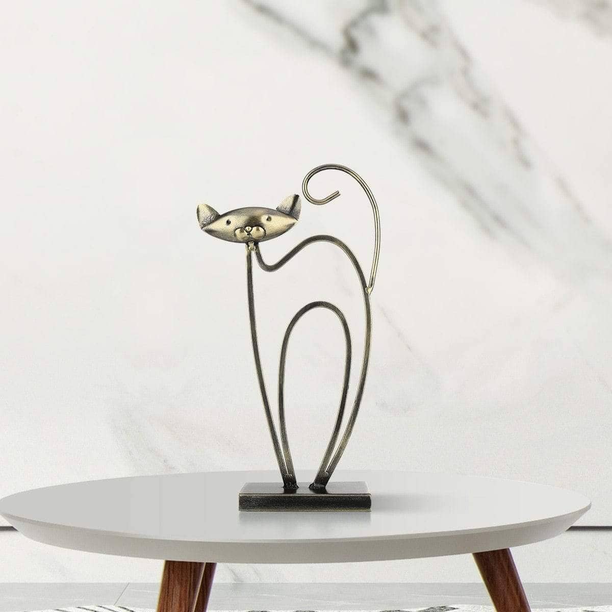 Cat Outline Sculpture Home Decor - Modern Touch for Your Space