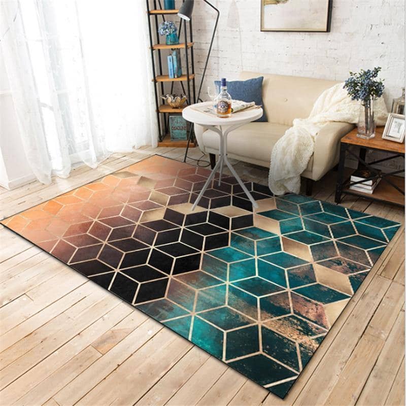 Chic Geometric Line Area Rug - Modern Living Room Decor