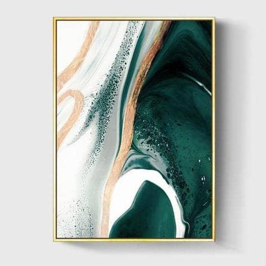 Chic Gold Foil Lines Abstract: Modern Art for Your Space