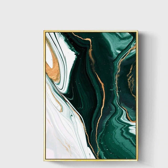 Chic Gold Foil Lines Abstract: Modern Art for Your Space