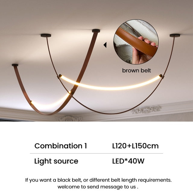 ED Belt Designer LED Ceiling Lamp: Modern Lighting with Flair