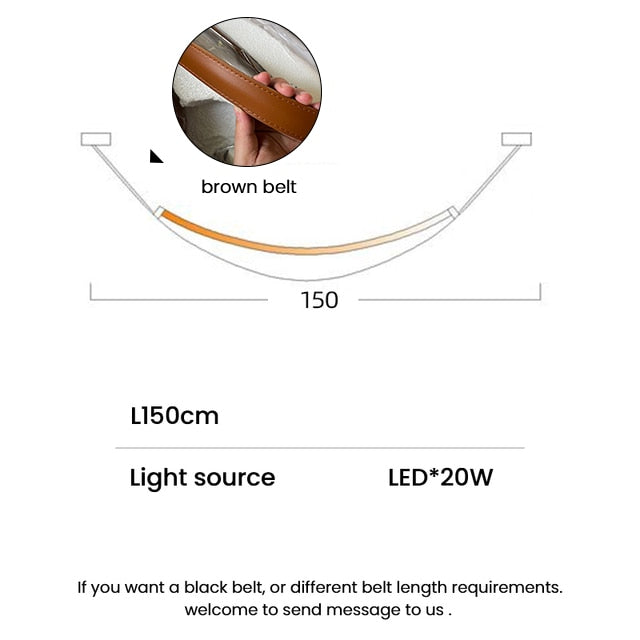 ED Belt Designer LED Ceiling Lamp: Modern Lighting with Flair