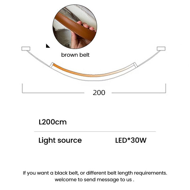 ED Belt Designer LED Ceiling Lamp: Modern Lighting with Flair