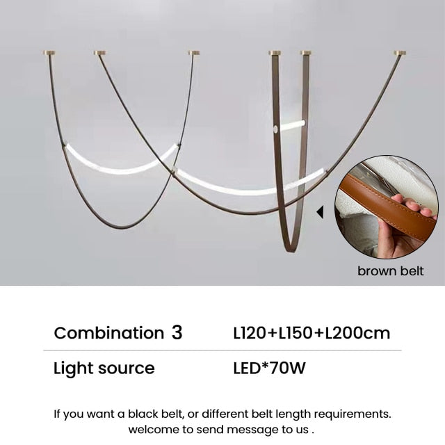 ED Belt Designer LED Ceiling Lamp: Modern Lighting with Flair