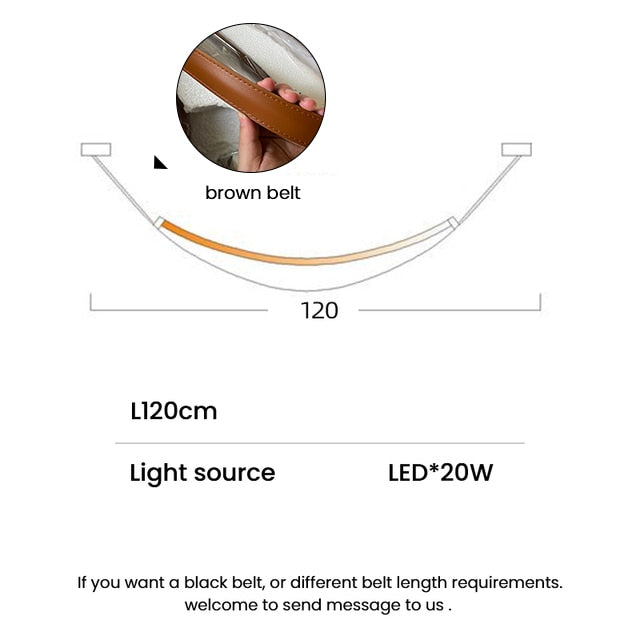 ED Belt Designer LED Ceiling Lamp: Modern Lighting with Flair