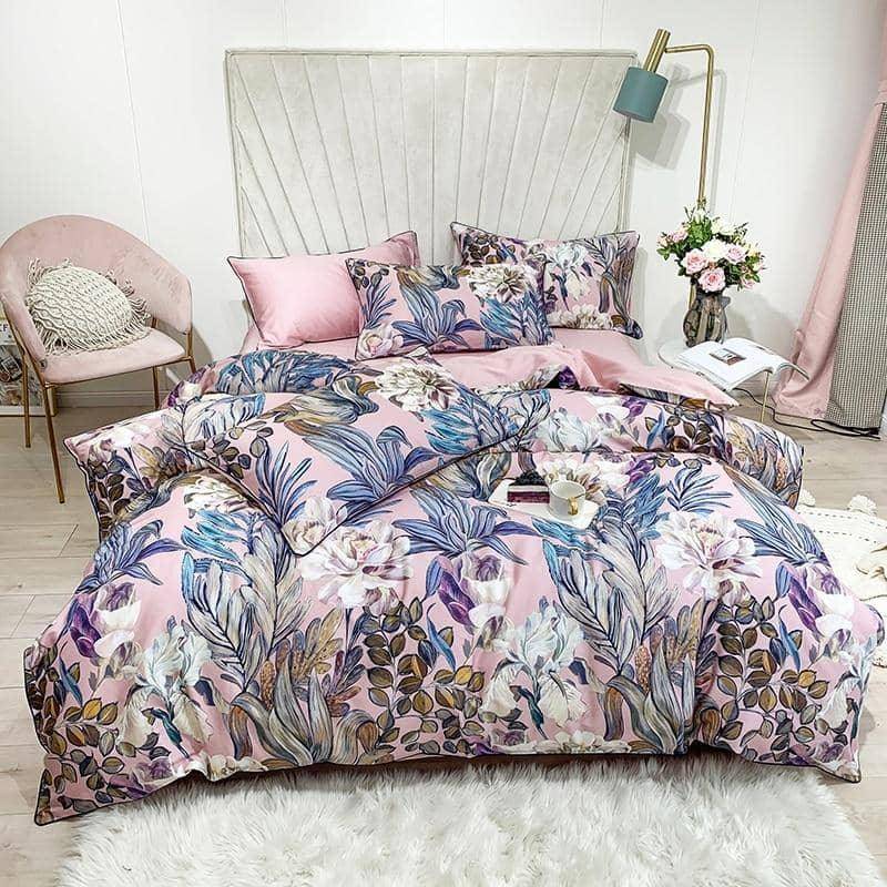 Egyptian Cotton Soft Bed Linen Flamingo Paisley Bedding Set - Comfortable and Chic