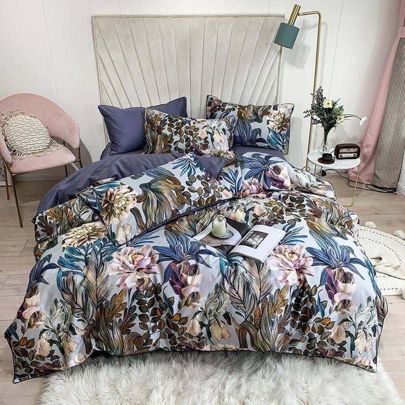 Egyptian Cotton Soft Bed Linen Flamingo Paisley Bedding Set - Comfortable and Chic