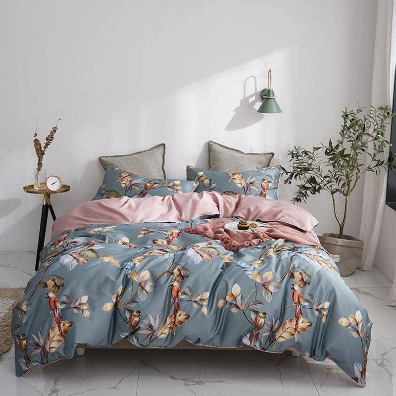 Egyptian Cotton Soft Bed Linen Flamingo Paisley Bedding Set - Comfortable and Chic