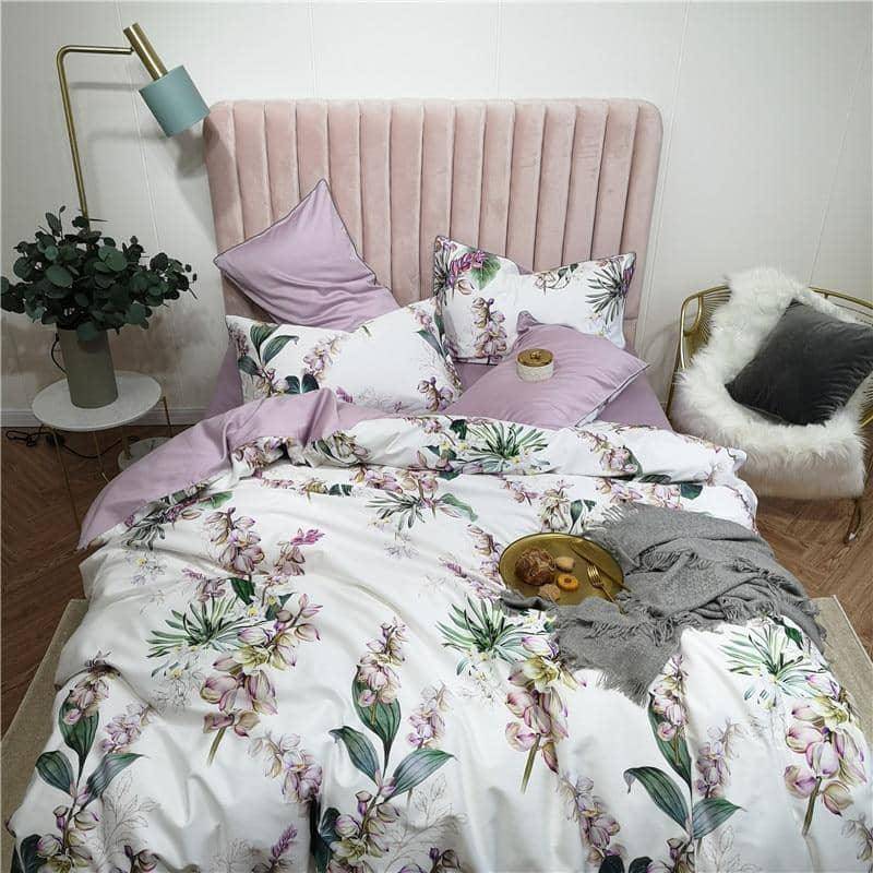 Egyptian Cotton Soft Bed Linen Flamingo Paisley Bedding Set - Comfortable and Chic