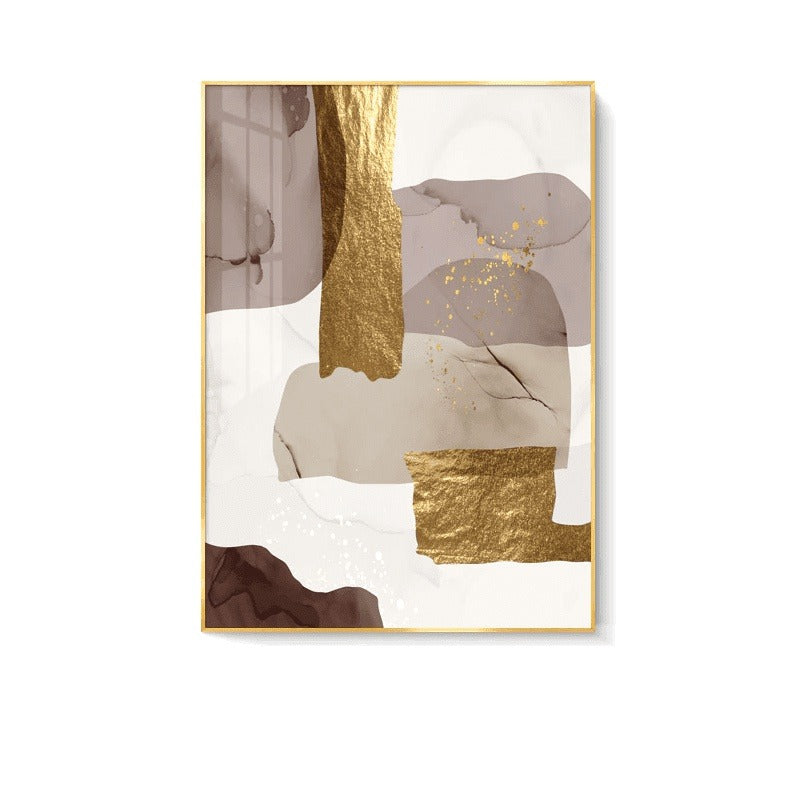 Glamorous Marble Golden Foil Wall: Elegance