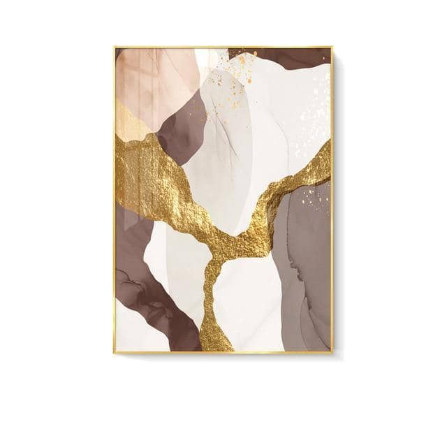 Glamorous Marble Golden Foil Wall: Elegance