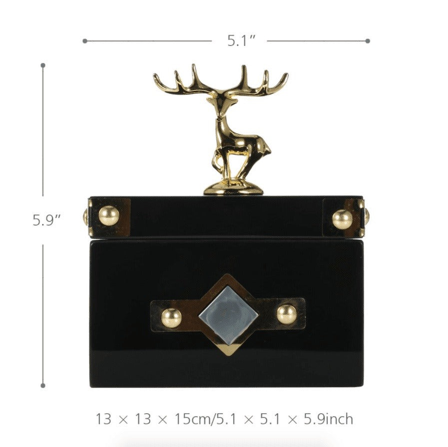 Golden Deer Jewelry Box: Stylish and Practical Storage Solution