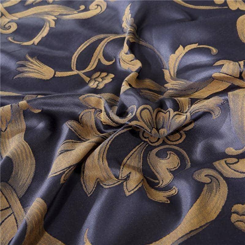 Luxurious Satin Jacquard Duvet Cover and Bed Sheet Bedding Set - Stylish and Elegant