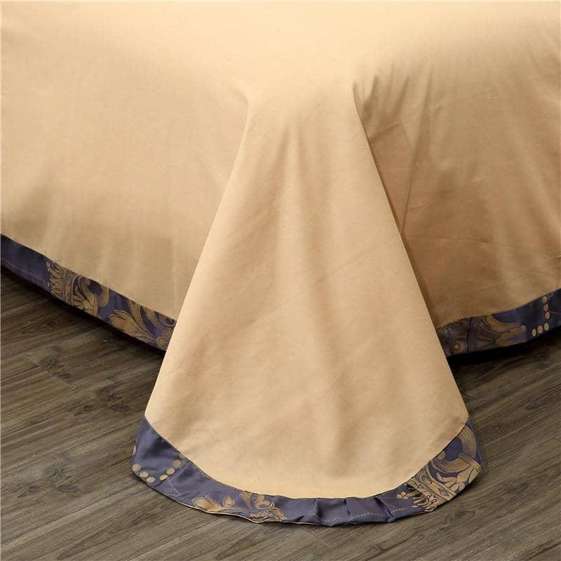 Luxurious Satin Jacquard Duvet Cover and Bed Sheet Bedding Set - Stylish and Elegant