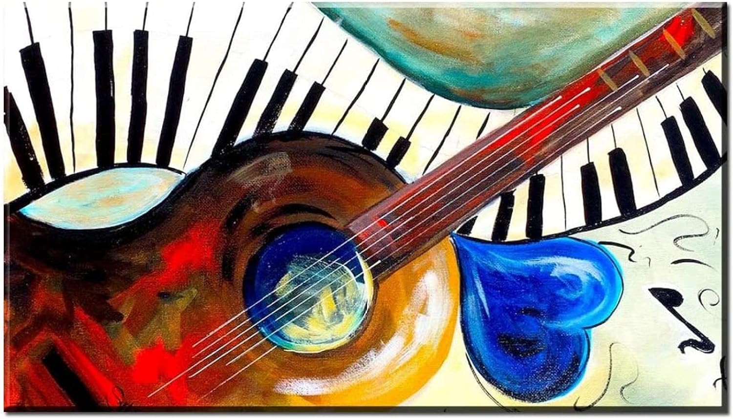 Music Time: Abstract Guitar & Piano