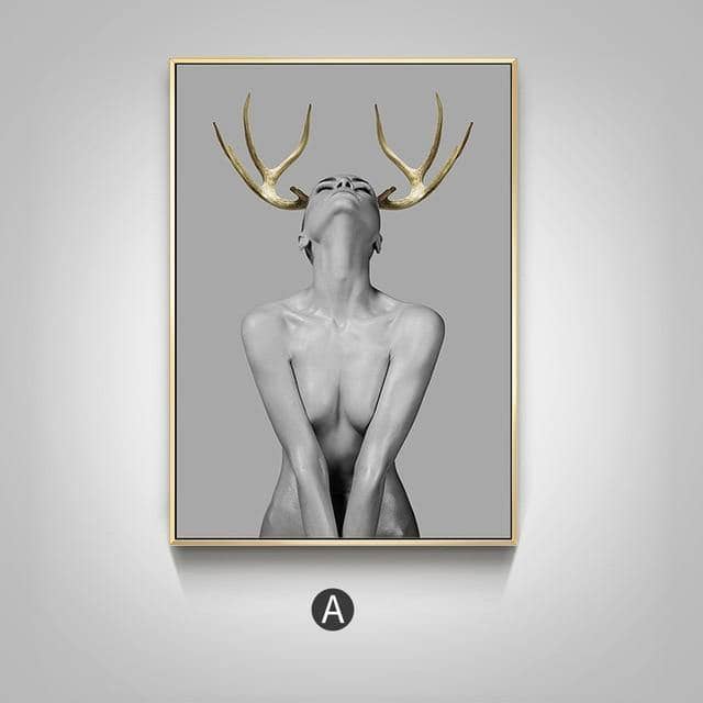 Nordic Antlers Girl - Personalized