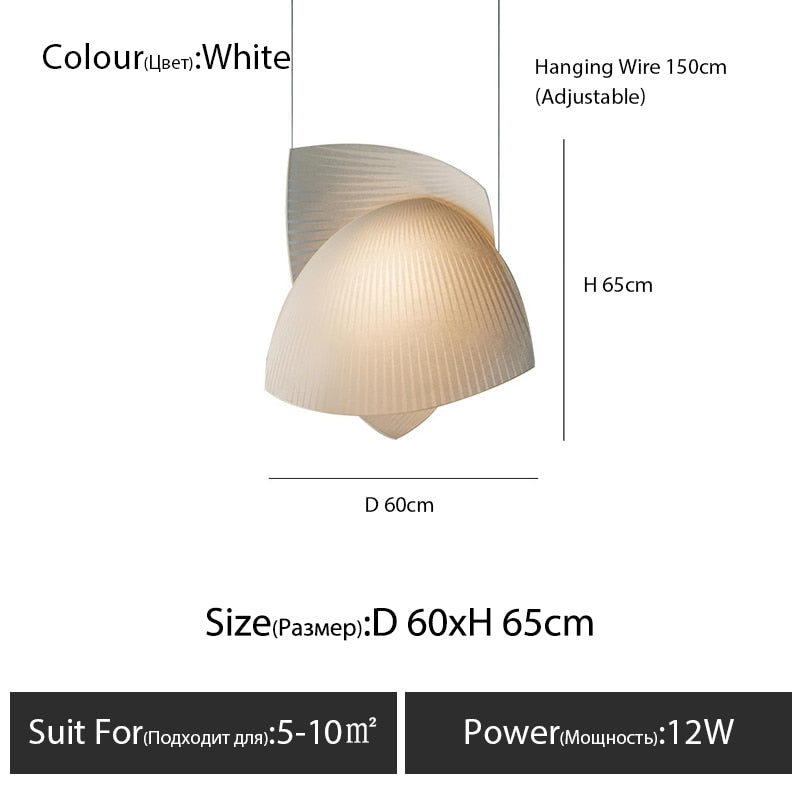 Nordic Designer Cloth Lamp Shade Chandelier - Stylish Pendant Light