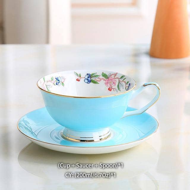 Fine Bone China Coffee Cup Set European Royal Style Tea Cups And Saucers  Set 200ml Ceramic Tea Cup Set Porcelain Cup For Coffee