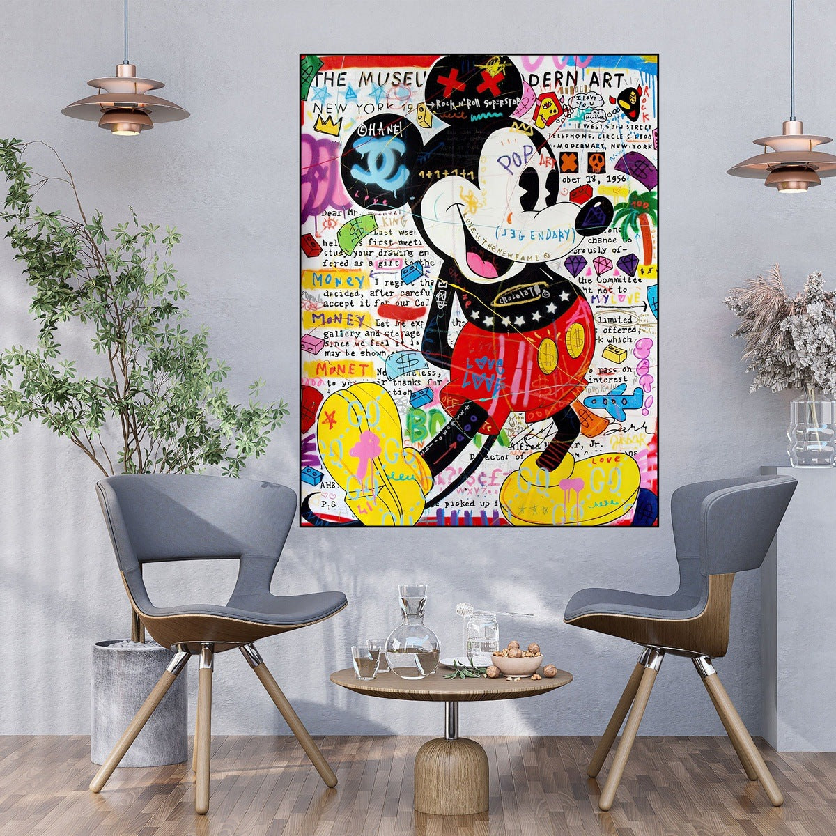 Playful Mickey Mouse Pop Graffiti - Colorful
