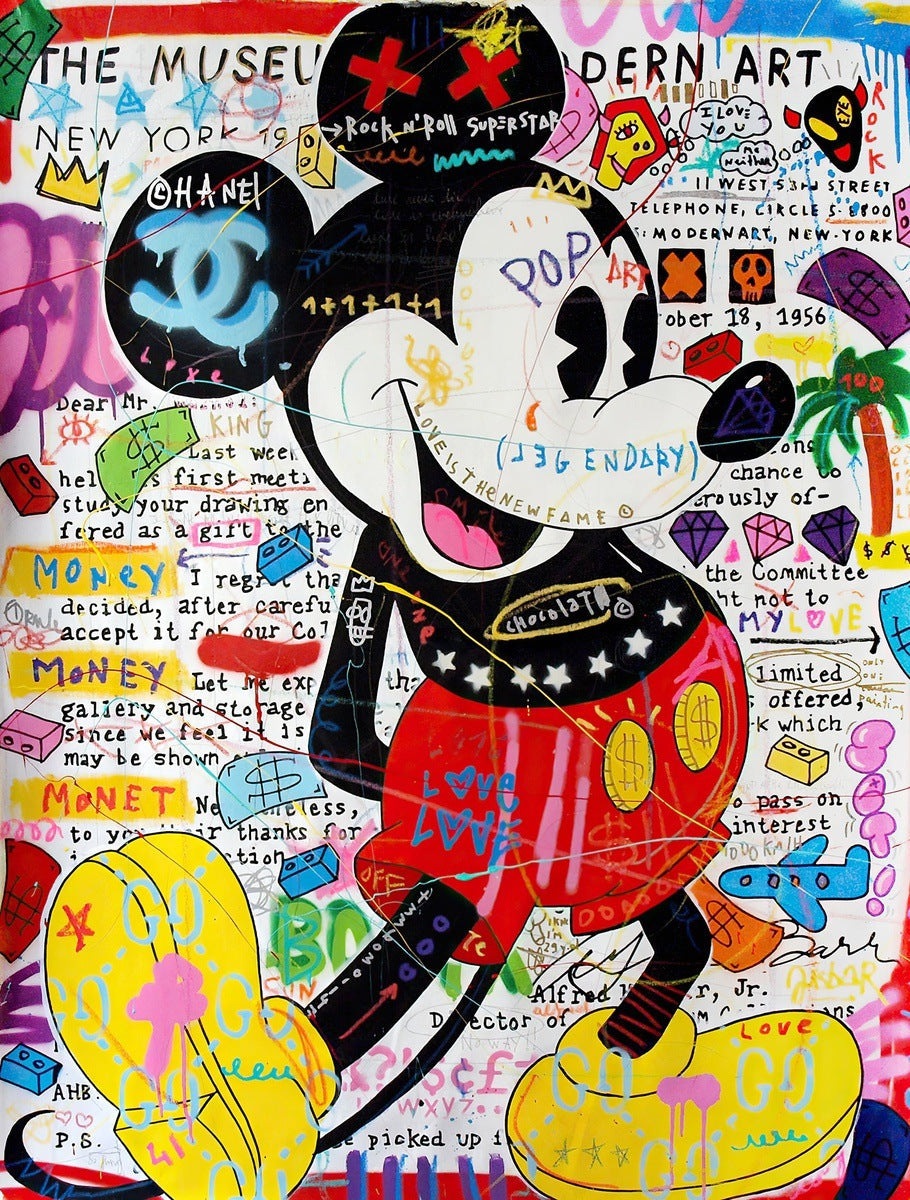 Playful Mickey Mouse Pop Graffiti - Colorful