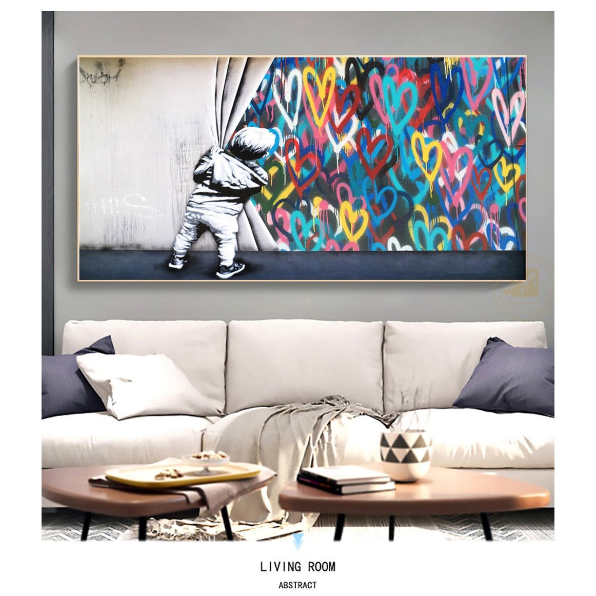 Street Art Vibe for Your Space: Banksy Boy and Love Graffiti