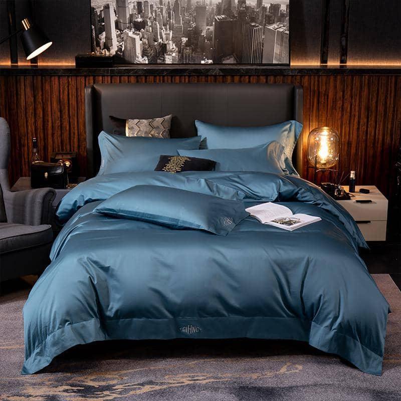 Stylish Luxury Hotel Quality Silky Egyptian Cotton Twin Size 4/6pcs Bedding Set