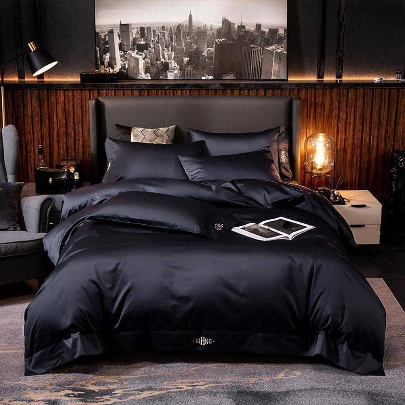 Stylish Luxury Hotel Quality Silky Egyptian Cotton King Size 4/6pcs Bedding Set