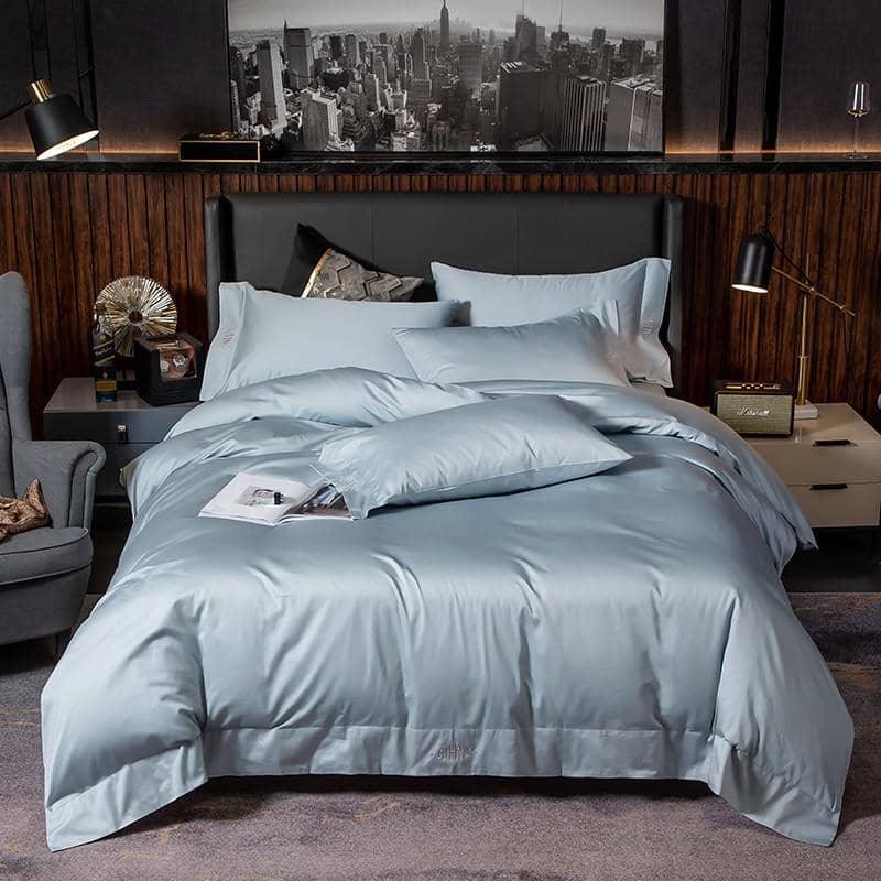 Stylish Luxury Hotel Quality Silky Egyptian Cotton Queen Size 4/6pcs Bedding Set
