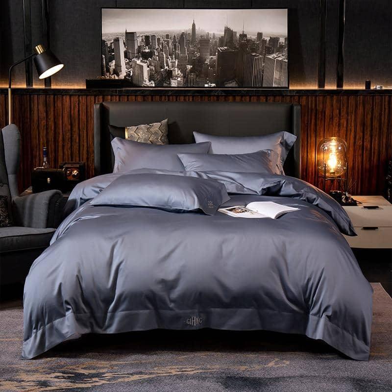 Stylish Luxury Hotel Quality Silky Egyptian Cotton King Size 4/6pcs Bedding Set