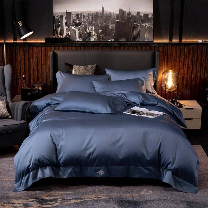 Stylish Luxury Hotel Quality Silky Egyptian Cotton King Size 4/6pcs Bedding Set