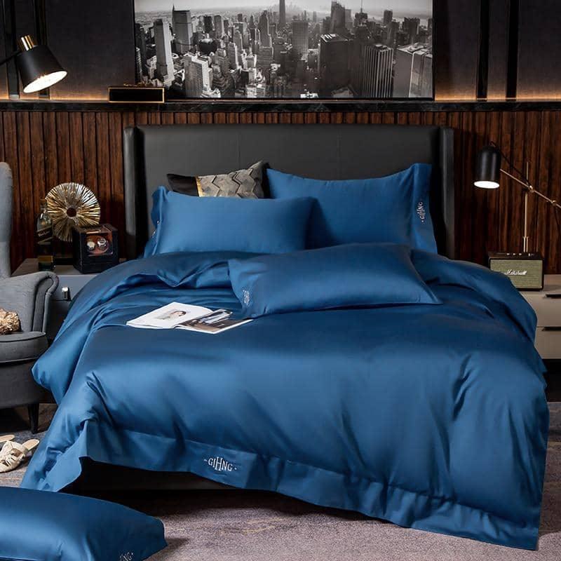 Stylish Luxury Hotel Quality Silky Egyptian Cotton Twin Size 4/6pcs Bedding Set