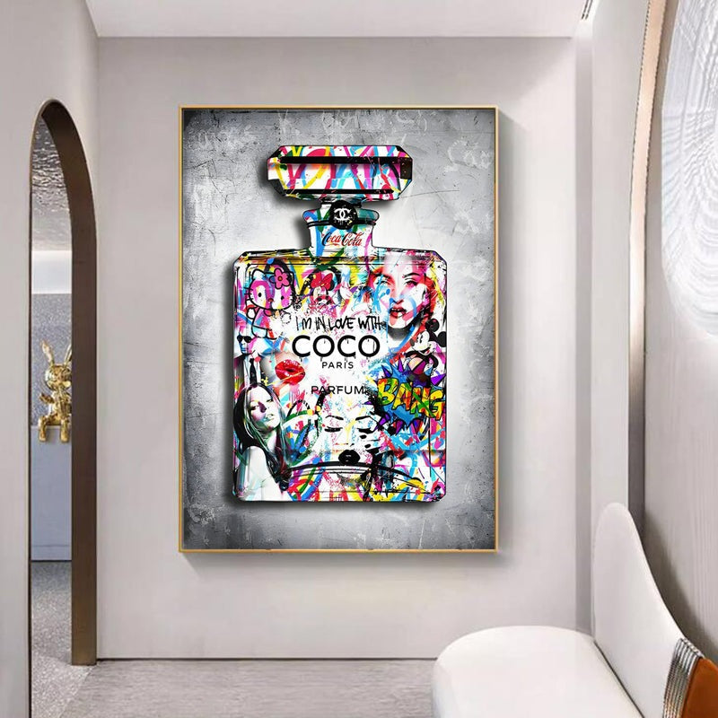 Urban Chic Elegance: Chanel "I Love Coco" No. 5 Graffiti