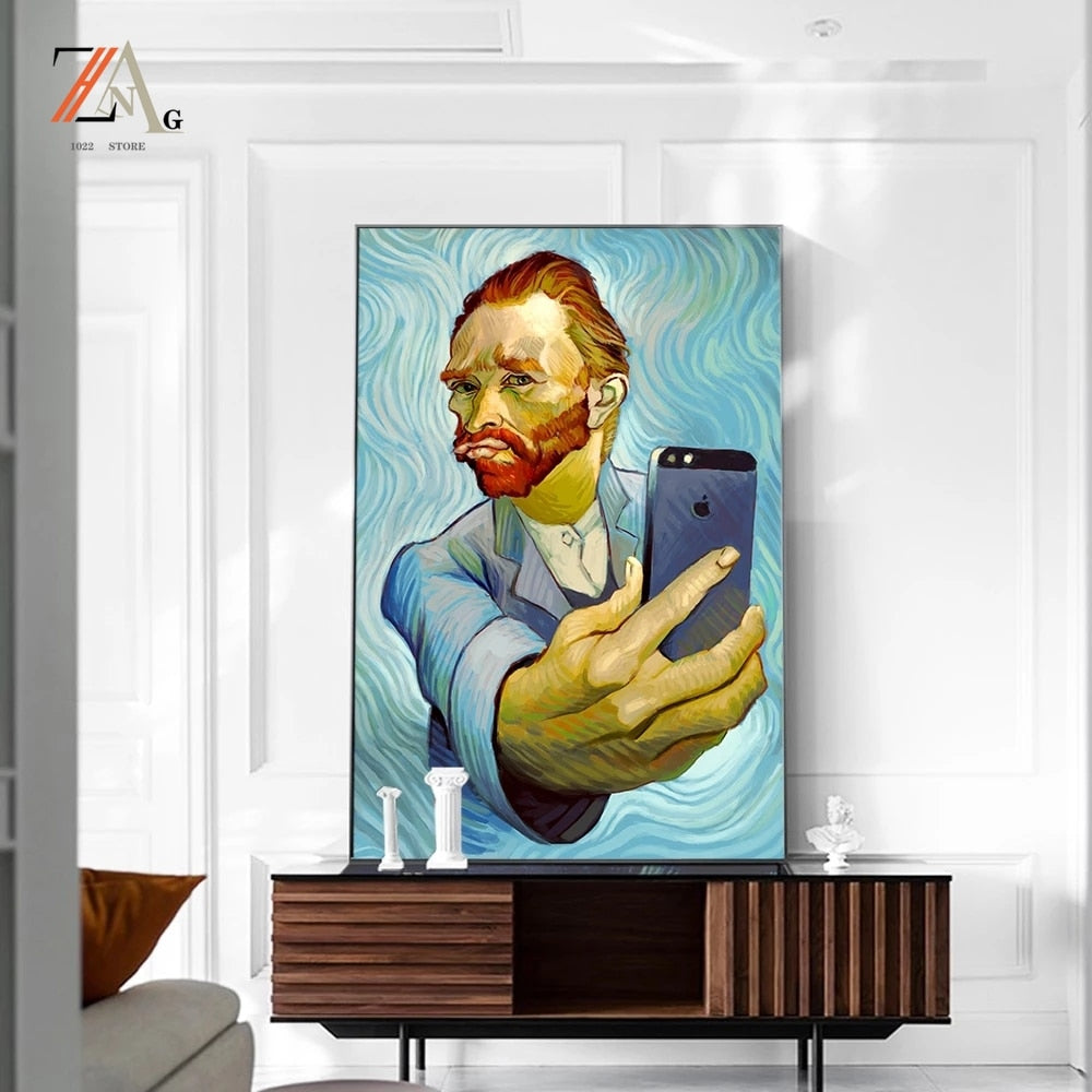 Van Gogh-Inspired Creative: Artistic Selfie