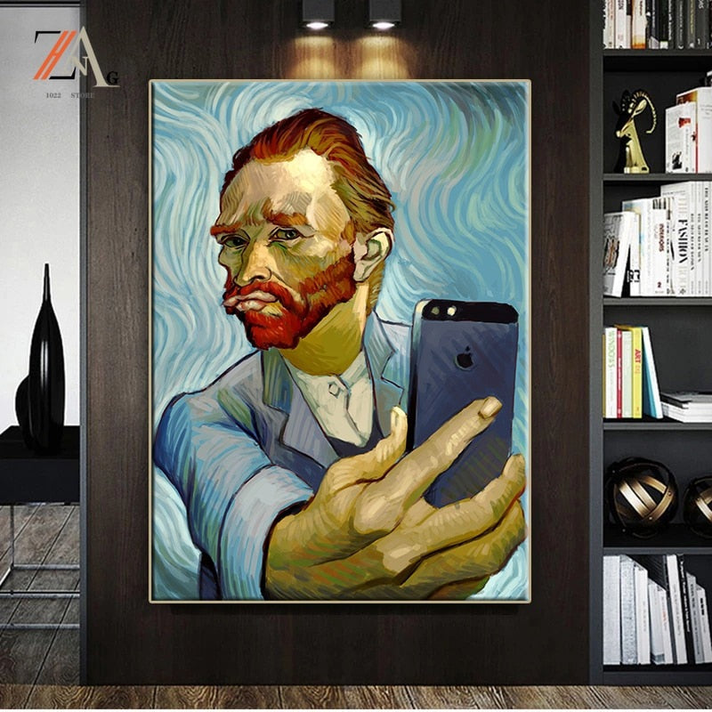 Van Gogh-Inspired Creative: Artistic Selfie