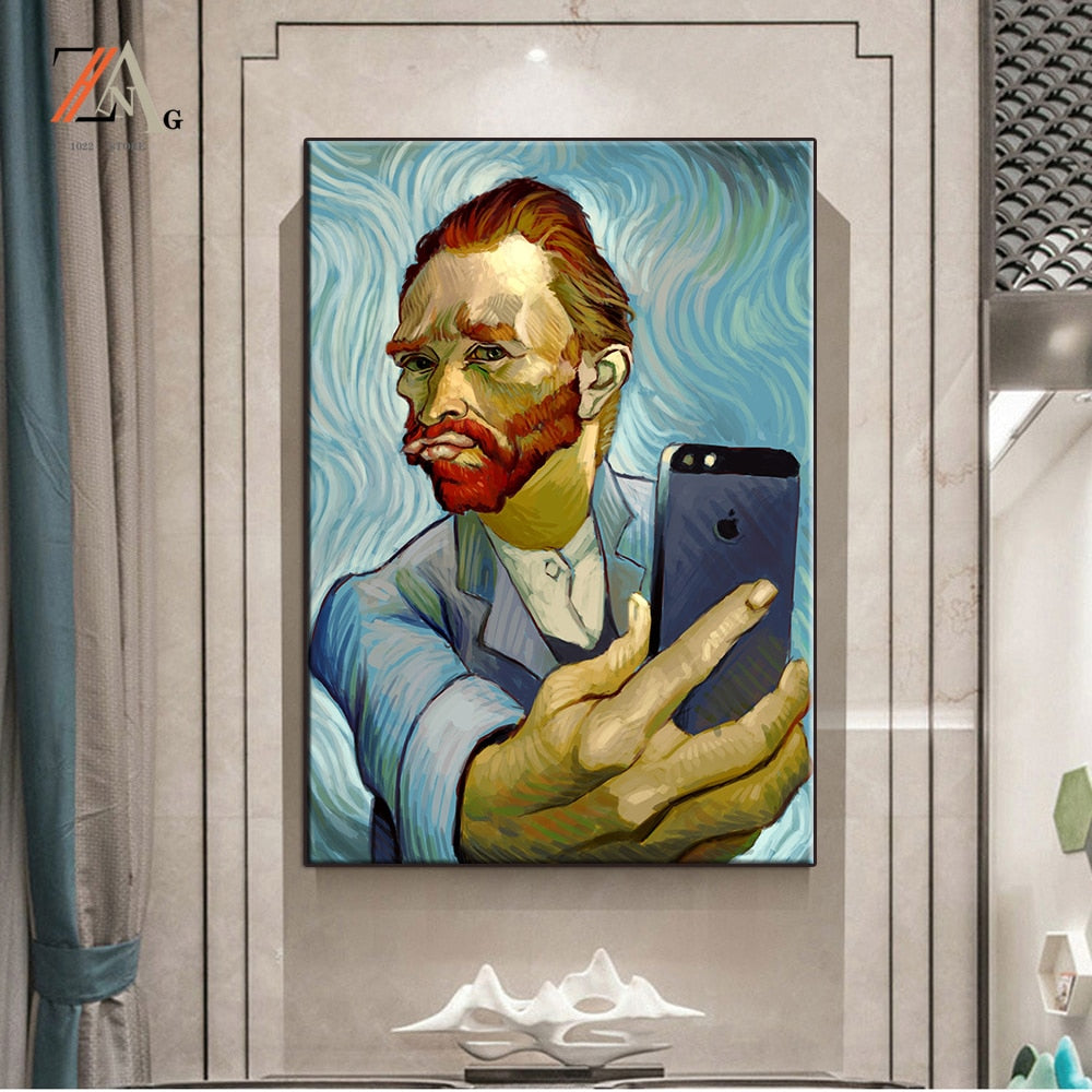 Van Gogh-Inspired Creative: Artistic Selfie