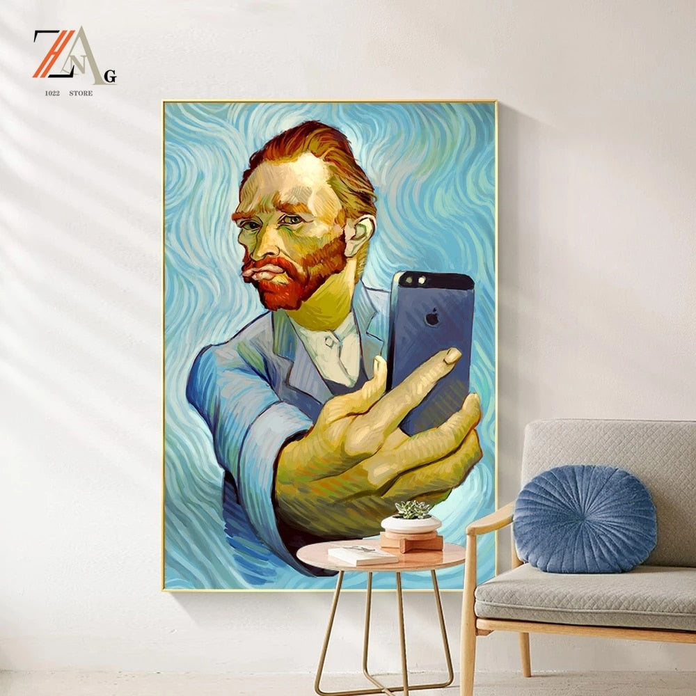 Van Gogh-Inspired Creative: Artistic Selfie