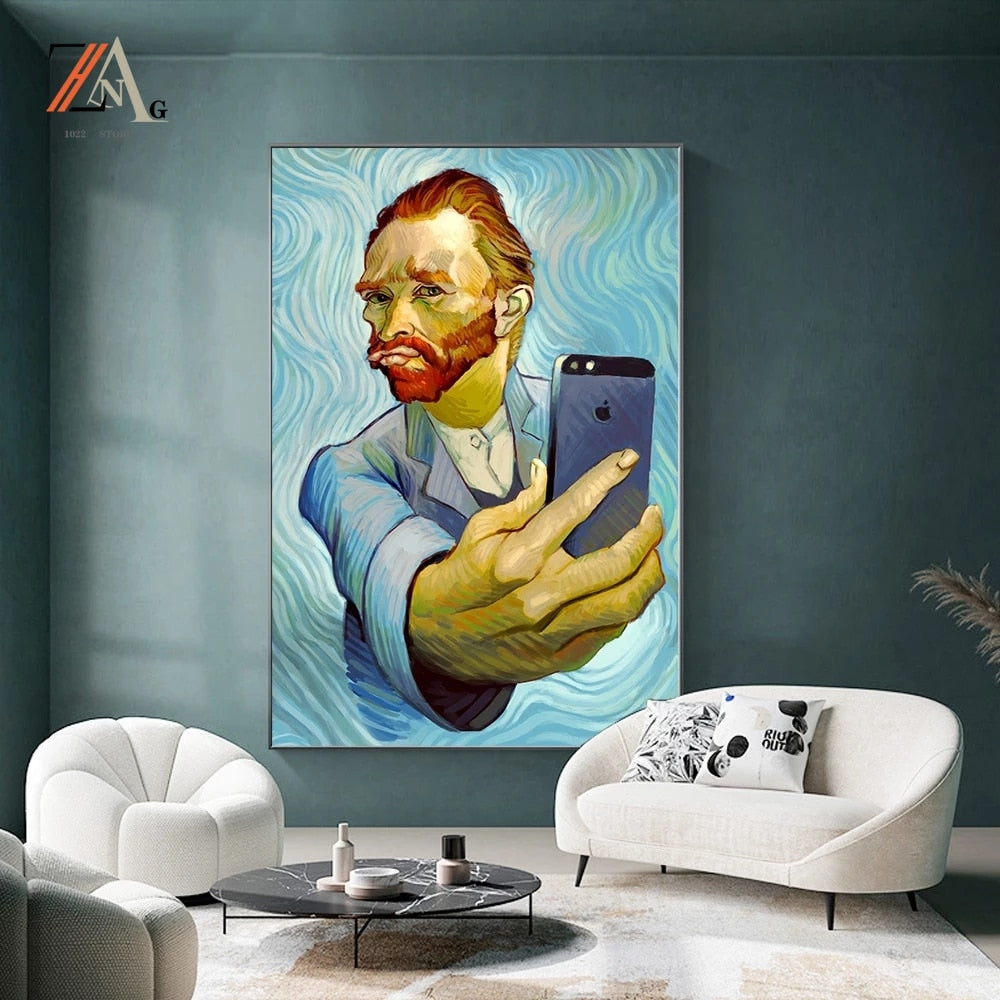 Van Gogh-Inspired Creative: Artistic Selfie